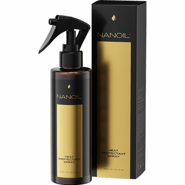 Nanoil nanoil tepelné ochranné prostředky Thermo -uld Spray Hair Spray 200 ml