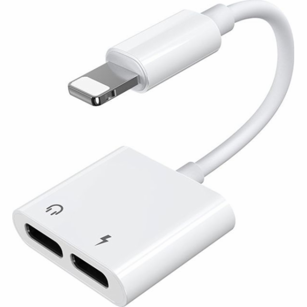 USB Joyroom S -Y104 Lightning Adapter - Lightning X2 White (6956116718985)
