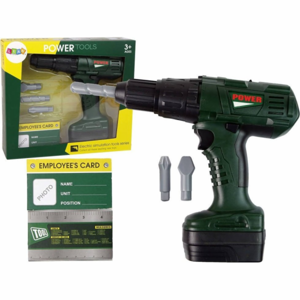 Import Import Leantoys Drill pro DIY Green Battery Drill