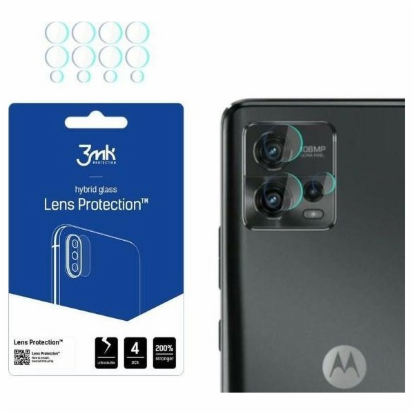 Hybridní sklo pro 3MK pro 3MK čočku chrání Motorola Moto G72 [4 pack] čočka