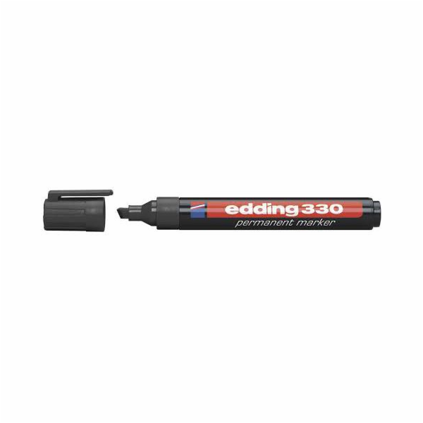 Edding Marker Permanent 330 Cut Tip Black (EG1004)