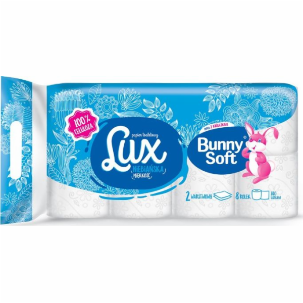 Bunny Soft Bunny Soft Lux - měkký toaletní papír, 2 -tires, celulóza - 8 válců