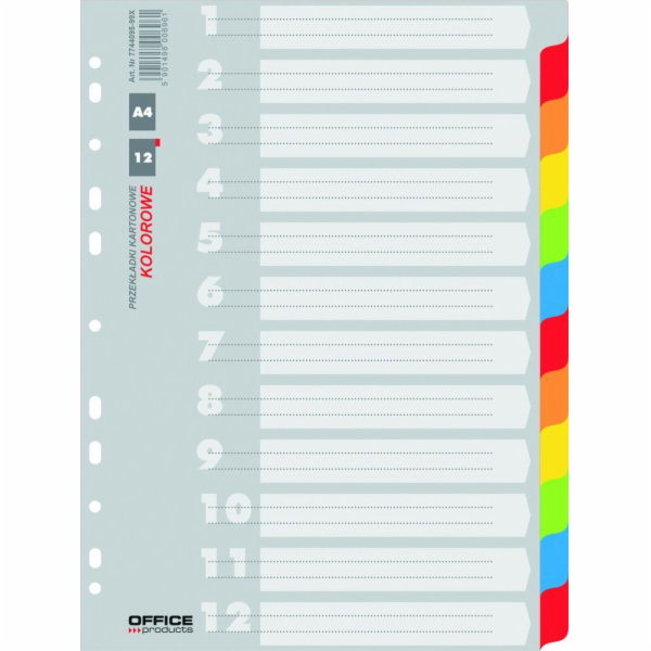 Herlitz A4 Index kartonové rozpěrky 12 barev