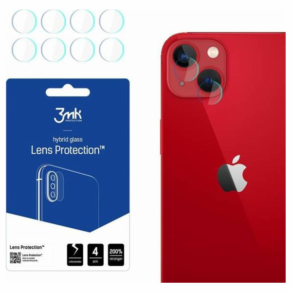 Hybridní sklo pro 3MK pro 3MK objektiv Protection Apple iPhone 13 Mini [4 balení]