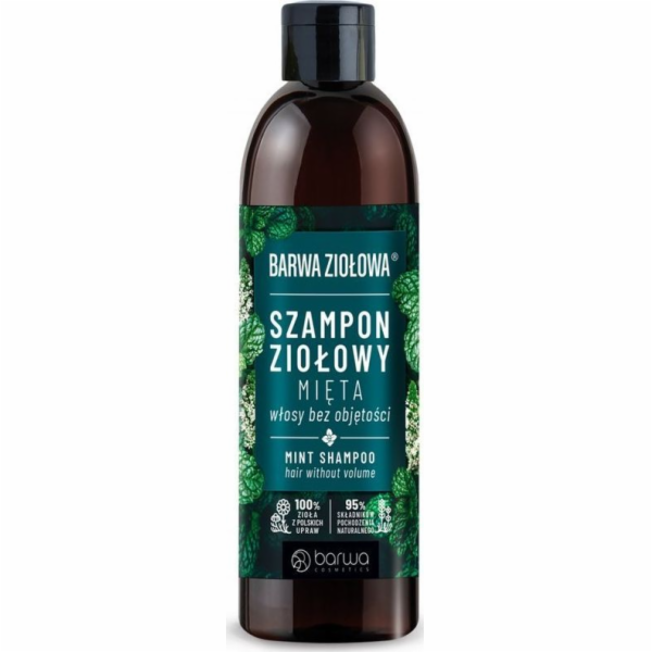 Barevný bylinkový šampon bez objemové mincovny 250 ml