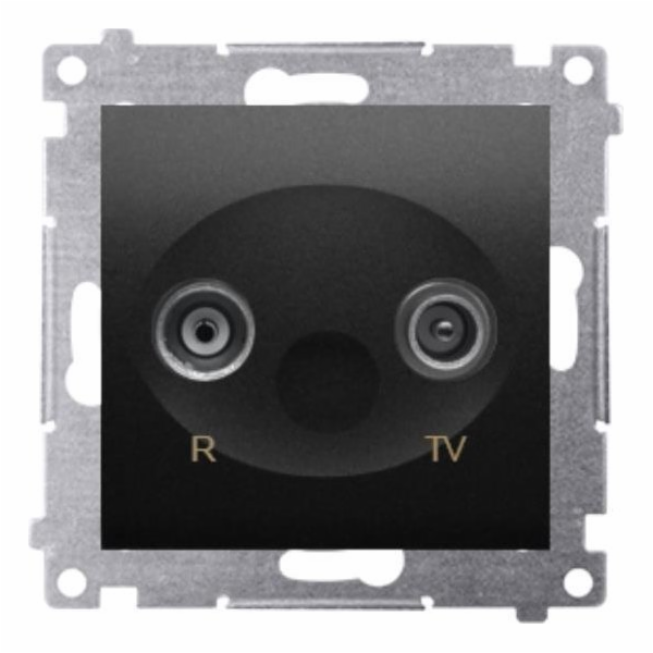 Kontaktní simon Simon 54 R-TV anténní hnízdo pro plavba (modul) Black Mat Daz 01/49
