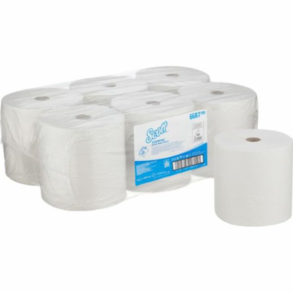 Kimberly -Clark Kimberly -Clark Scott XL - Papírové ručníky ve velké roli, odpadní papír, 354 m - bílá