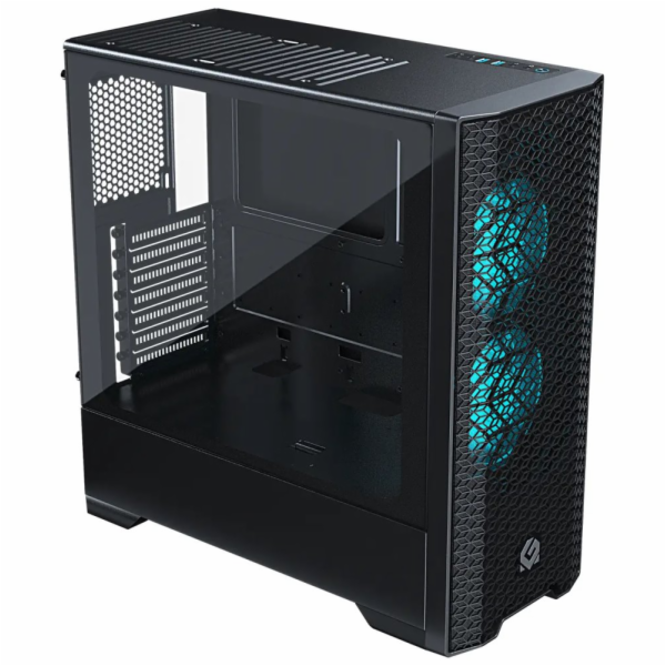 Magnium Gear by Phanteks NEO AIR MG-NE520A_DBK02 Magnium Gear Powered by Phanteks NEO Air Series / ATX / 2 x 120 mm RGB fan / 2 x USB 3.0 / tvrzené sklo / černá