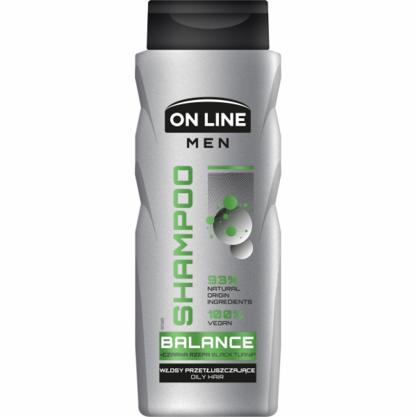 Forte Sweeden On Line Men vyváží vlasový šampon s černým suchým zipem - olejové vlasy 400 ml