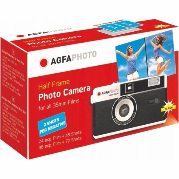Agfaphoto digitální fotoaparát analogový fotoaparát 35 mm polovina rámečku / polovina rámečku / černá