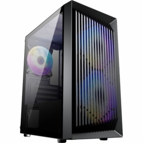 CRONO skříň Mini Tower PCC-200-2/ bez zdroje/ bez ventilátorů/ 1x USB 3.0/ 2x USB 2.0/ černý