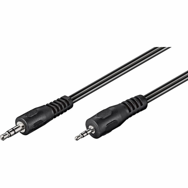 Kabel mikrokonktuálního kabelu 2,5 mm - Jack 3,5 mm 2m černá (AUD3525LL2)