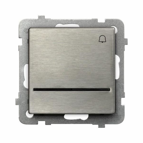 Zvonkové tlačítko Ospel Sonata 10AX IP20 s podsvícením, nerezová ocel (ŁP-6RMS/m/37)