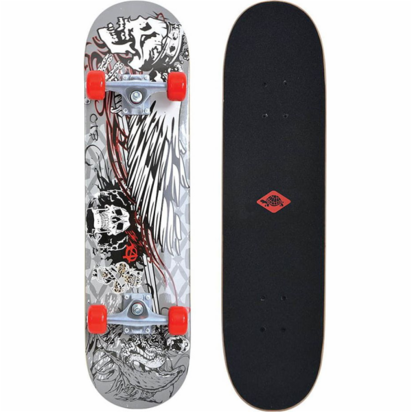 Schildkrot Kicker 31 Phantom Grey-Red Skateboard (510601)