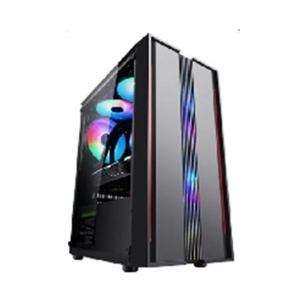 CRONO skříň Mini Tower PCC-200-1/ bez zdroje/ bez ventilátorů/ 1x USB 3.0/ 2x USB 2.0/ černý