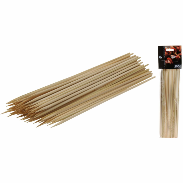 Špejle grilovací 100 ks 30 cm bambus