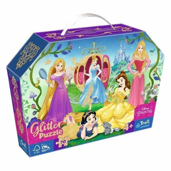 Hádanka 70 prvků třpytí v kufru veselé princezny Disney