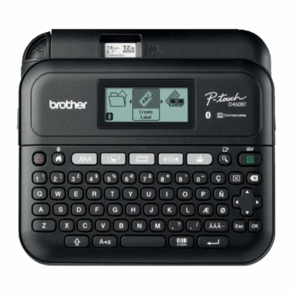 BROTHER tiskárna štítků PT-D460BTVP, 18mm pásky, USB, kufřík, velký grafický displej