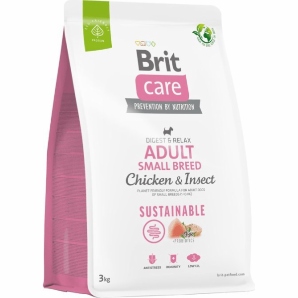 BRIT Care Dog Sustainable Adult Small Breed Chicken & Insect - dry dog food - 3 kg