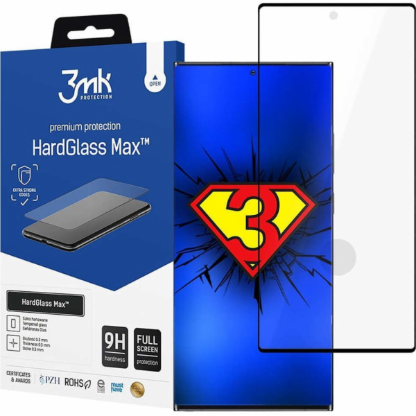 3MK Tempered Glass 3MK PARARDGLASE Max Samsung Galaxy S23 Ultra Black Finger Print