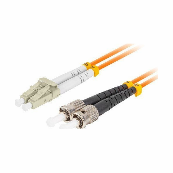 Fiber Optic Patchcord MM ST/UPC-LC/UPC Duplex 3,0 mm OM2 50/125 LSZH 5m Orange