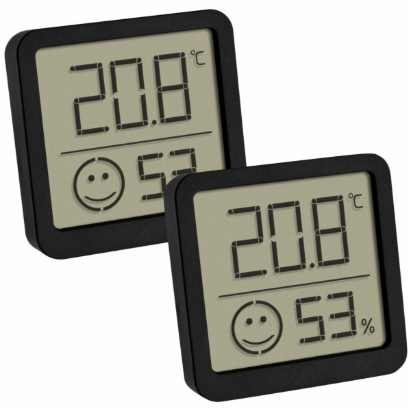 TFA 30.5053.01.02 2er Set black Digital Thermo Hygrometer