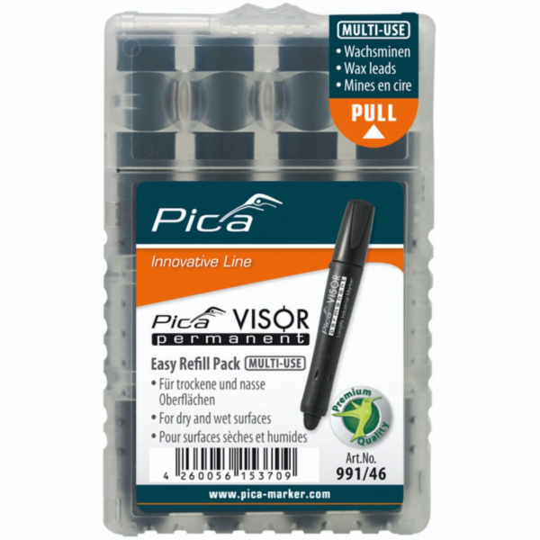 Pica VISOR permanent replacement refills black