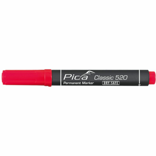 Pica Permanent Marker 1-4mm, Round Tip, red