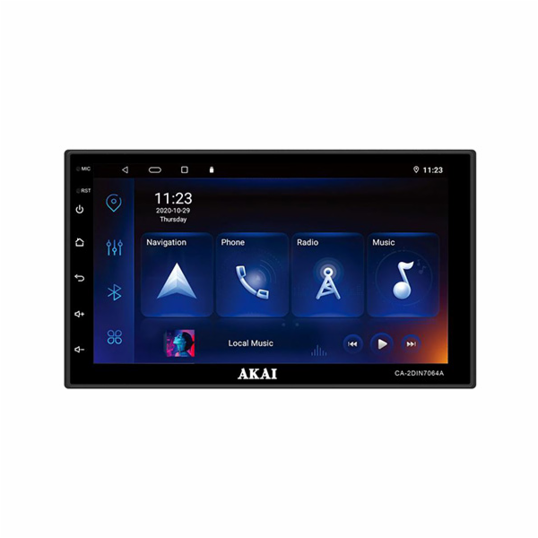 Autorádio AKAI, CA-2DIN7064A, android, ovládání na volantu, FM, USB, Bluetooth