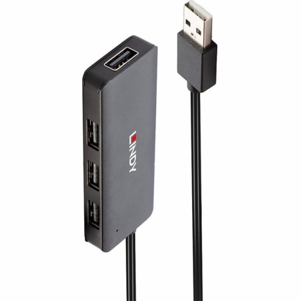 Lindy 4 Port USB 2.0 Hub, USB-Hub 42986