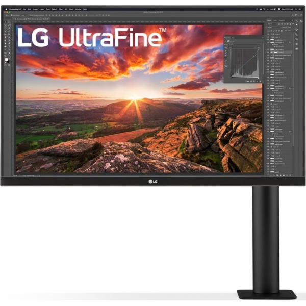 LG UltraFine Ergo LED display 68.6 cm (27 ) 3840 x 2160 pixels 4K Ultra HD Black