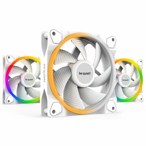 be quiet! Light Wings 120mm PWM Triple Pack BL100 Be quiet! / ventilátor Light Wings White / 120mm / PWM / 3-pack / bílý