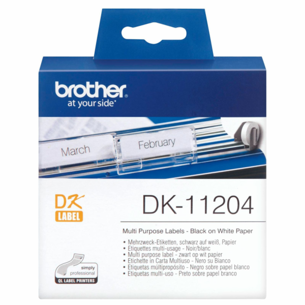 BROTHER DK-11204 Multi Purpose Labels 17x54mm (400 ks)