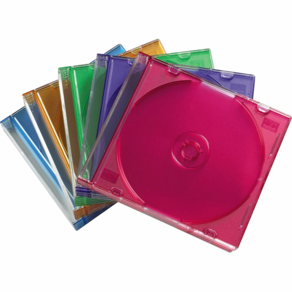 1x25 Hama pouzdro na CD Slim Box barevné 51166