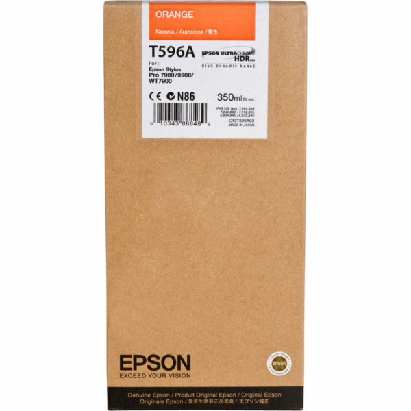 Epson cartridge oranzova T 596 350 ml T 596A