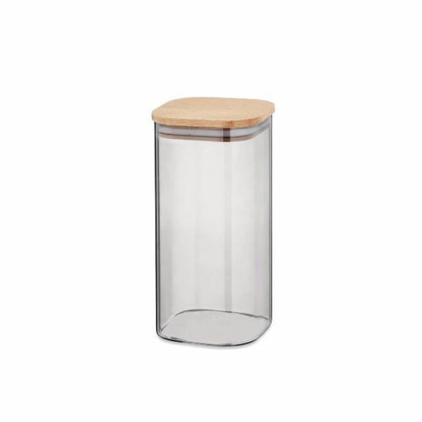 KELA Dóza skladovací sklo / dřevo NEA 1,5 l KL-10778