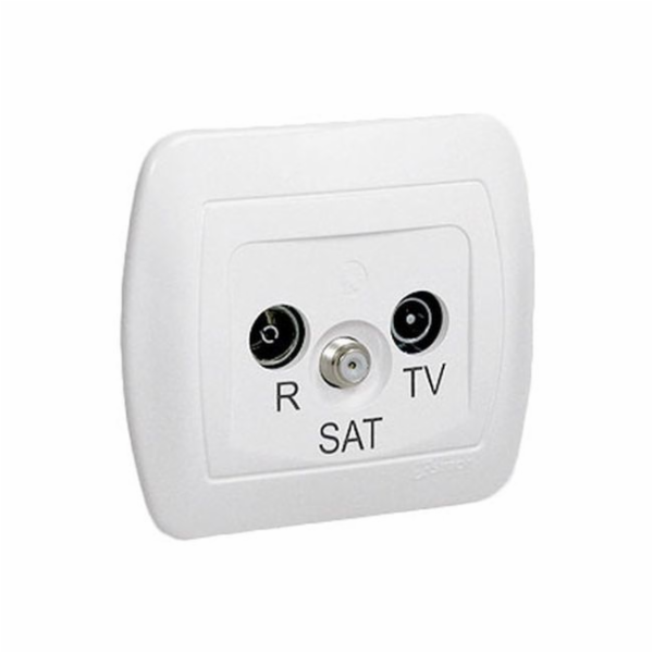 RTV-SAT zásuvkový konektor: Kontakt-Simon Chord, bílá