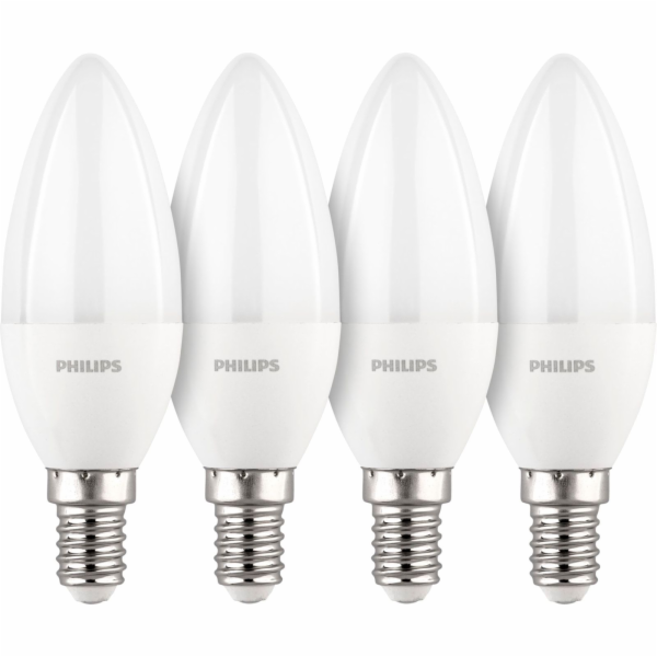 Philips LED Lamp E14 4-pack candle 40W 2700K