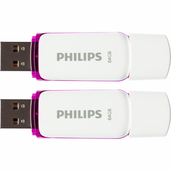 Philips USB 2.0 2-Pack 64GB Snow Edition Magic Purple FM64FD70D/00