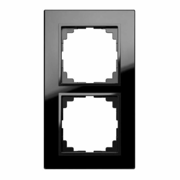 Dekorativní dvojitý rám Elektro-Plast Vestra sklo černé