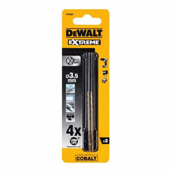 DeWalt Extreme Cobalt vrtáky 3.5 mm 2 ks.
