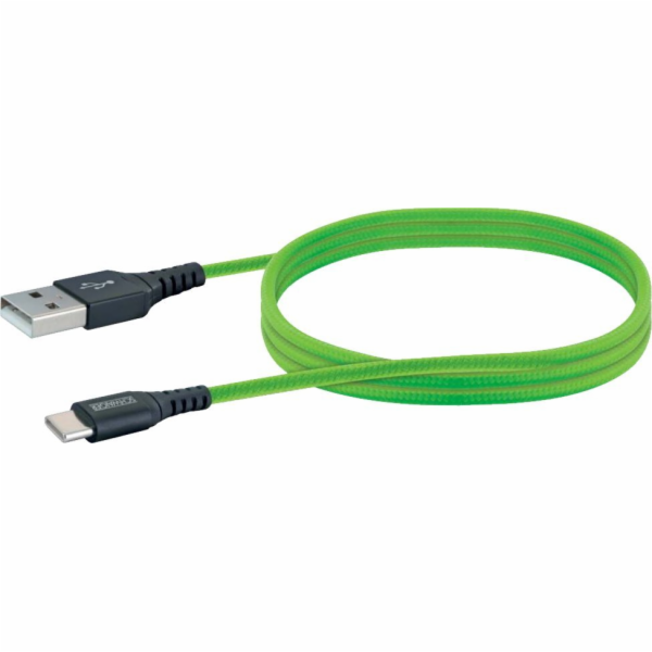 Kabel USB Schwaiger USB-A - USB-C 1.2 m Zielony (LPRO520501)