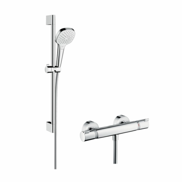 Hansgrohe Croma Select E Sprchová sada s bílou termostatickou baterií (27081400)