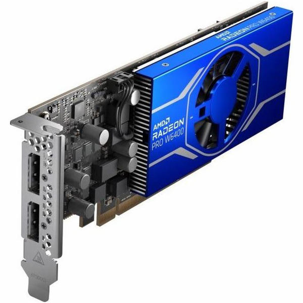 AMD AMD GPU Grafická karta Radeon Pro W6400 4GB GDDR6 64bit, 7,07tflops FP16, 128 Gbps, PCI-E 4,0 x 4, 2x DP, aktivní chlazení, polovina výšky, lp dr.