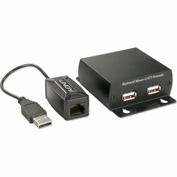 Lindy 32686 Prodlužovací kabel USB (Extender) s házenou pořadí po RJ-45 CAT 5E/6 až 300M