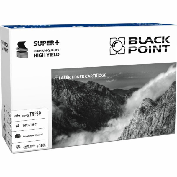 Černý bod Black Point (Black Point Toner LBPPKMTNP39 nahrazuje Minolta TNP-36 / TNP-39, 12500 stránek)
