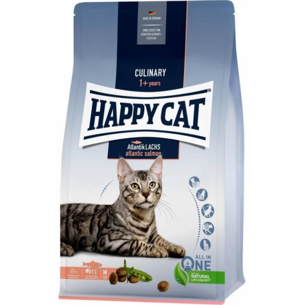 Happy Cat Happy Cat Kulinární atlantická lososa suché jídlo pro dospělé kočky Atlantik losos 10 kg