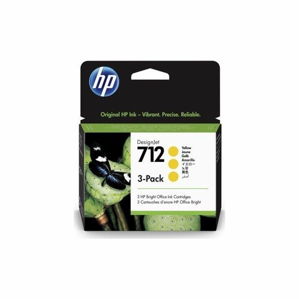HP HP Ink 712 3-Pack 29-ml žlutého designového inkoustu