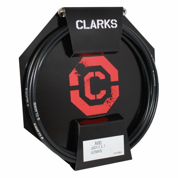 Hydraulický brzdový kabel Clarks Clark Avid SRAM (Elixir, CR, XX, XO) s špičkami přední zadní 3000mm černá