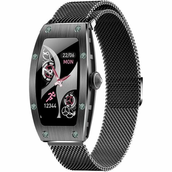 Smartwatch K18 Svarovski 1,14 palce 80 mAh černá